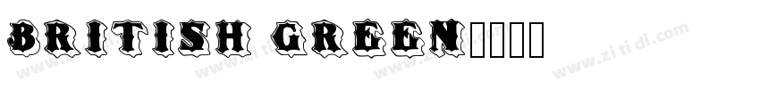 british green字体转换